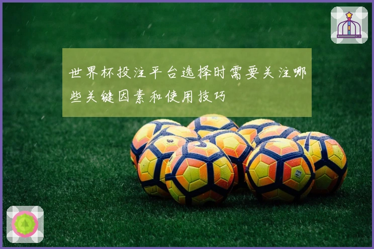 世界杯投注平台选择时需要关注哪些关键因素和使用技巧
